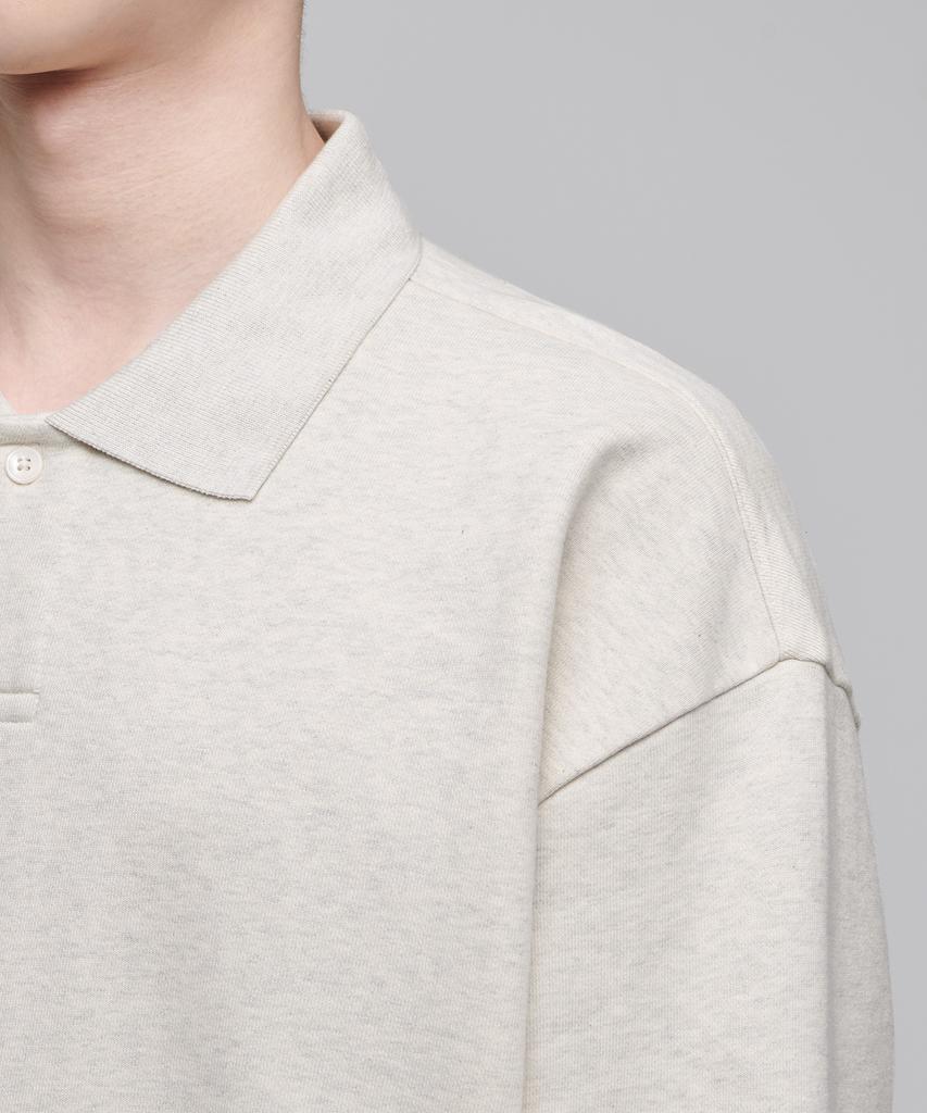 MUSINSA STANDARD Oversized Collared Sweatshirt [Oatmeal]