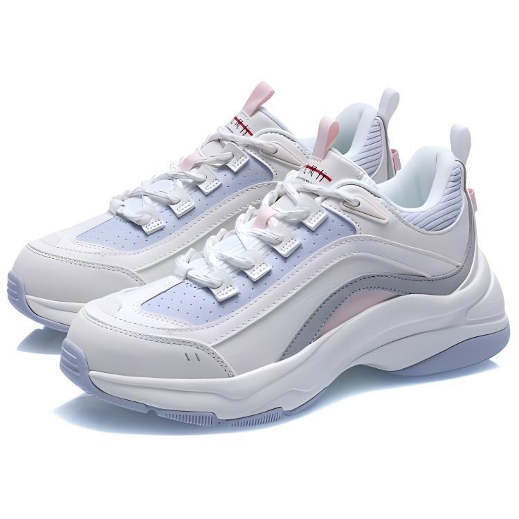 Li Ning Chunky Sneakers Women's Low Top White/Blue/Pink AGCQ494-2