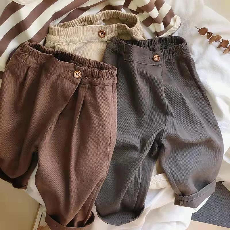 Spring Kids Harem Pants Solid Color Girls Loose Casual Pants Korean Version Thin Children Boys Trousers
