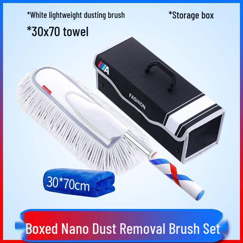 Telescopic Lint-Free Car Cleaning Mop with Soft Bristles