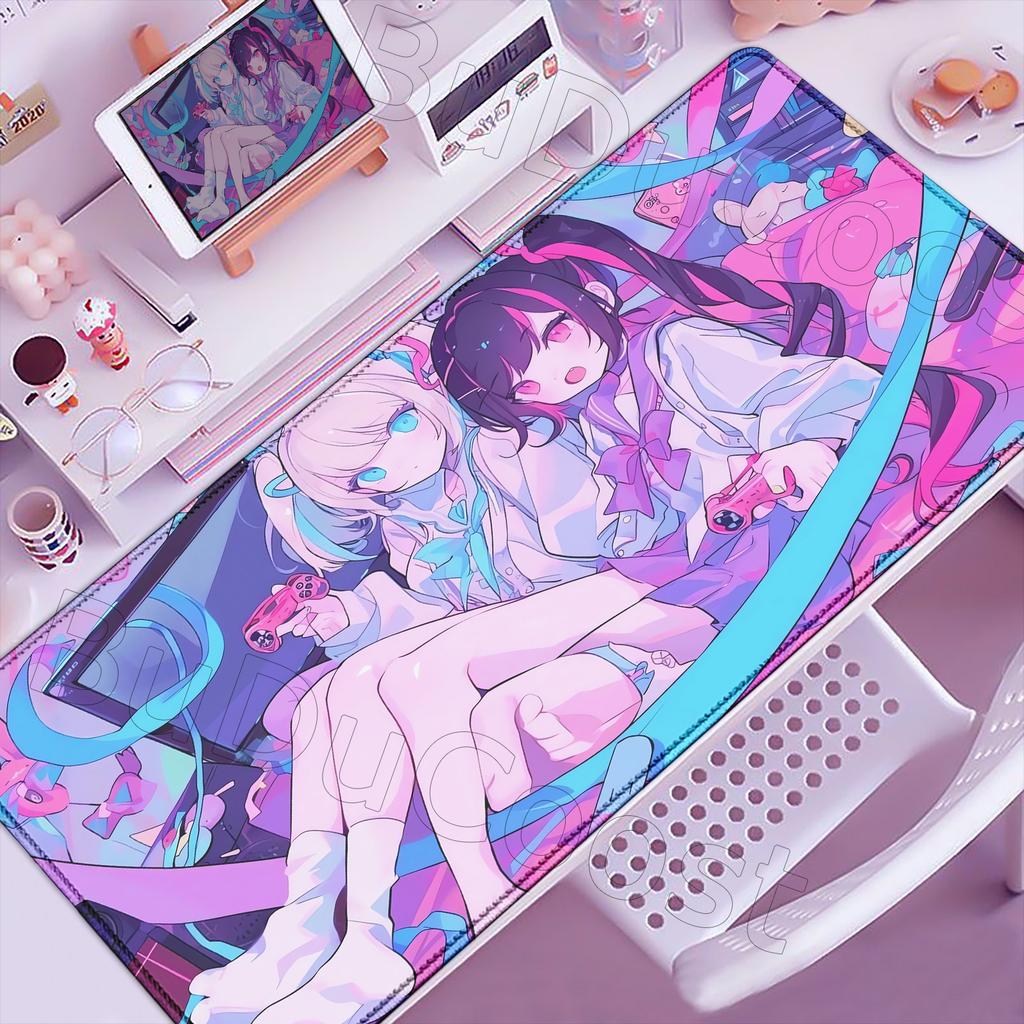 NEEDY GIRL OVERDOSE Mouse Pad Kawaii Anime Girl Large Non-slip Rubber Mousepad XXL Computer Gaming Accessories Keyboard Desk Mat