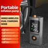 Portable Tire Inflator 150PSI Air Pump with Digital Gauge, LED Light & Auto Shut-Off for Car, Bike, Motorcycle, Balls