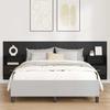 Headboard with Cabinets 3 Pcs Black Oak Effect Particleboard