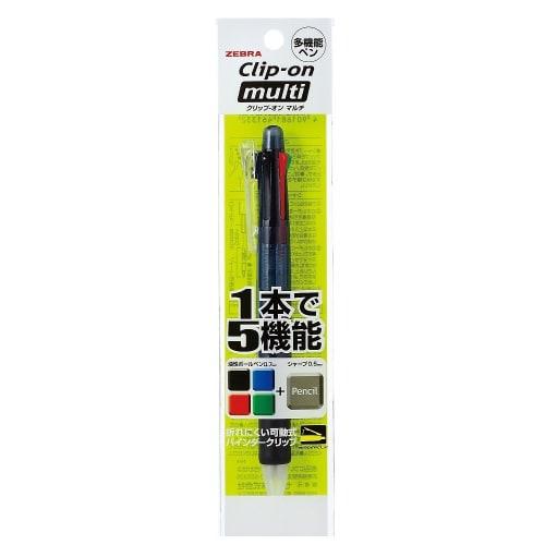 Zebra Multi-Function Pen 4 Colors + Sharp Clip-on Multi Black P-B4SA1-BK