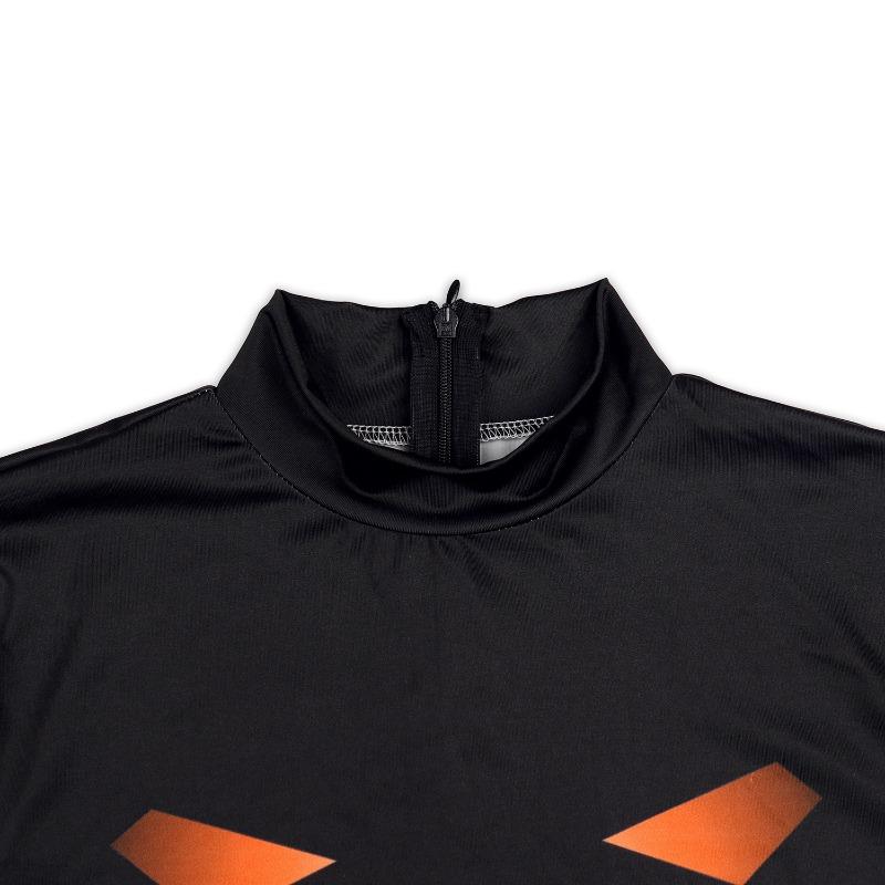 New, Halloween Horror Pumpkin Digital Printing Slim Sleeve Dress Women