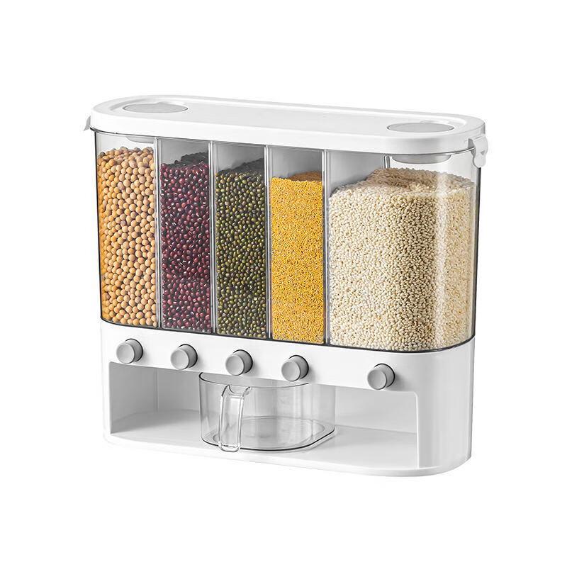 ZISIZ Kitchen Divided Grain Storage Box