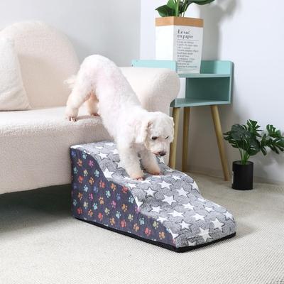 Pet Dog Stairs: Non-Slip, Washable Steps for Small Dogs - Bedside or Sofa Ladder and Ramp.