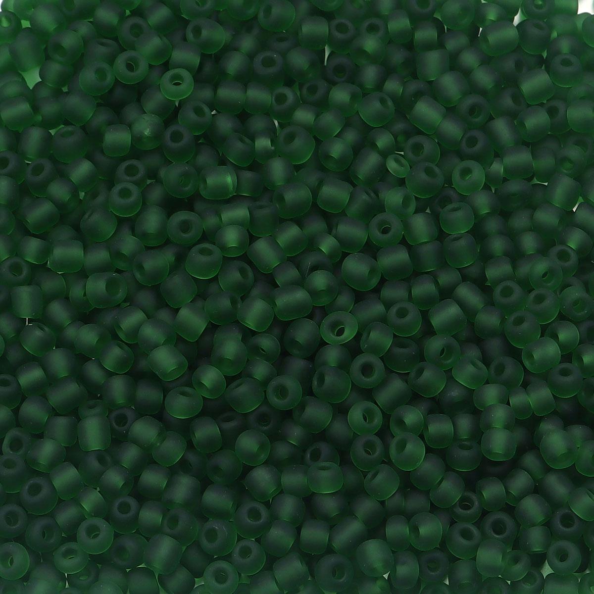 

20g/lot Matte Glass Seed Beads Solid Color Frosted Loose Spacer Rice Bead for DIY Necklace Bracelet Jewelry Beaded Material 4mm темно-зелений колір