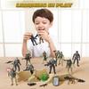16 Pcs Military Toy Soldiers Playset Army Men Plus SWAT Team Featuring Military Weapons Accessories Designed for Boys Birth Date Present