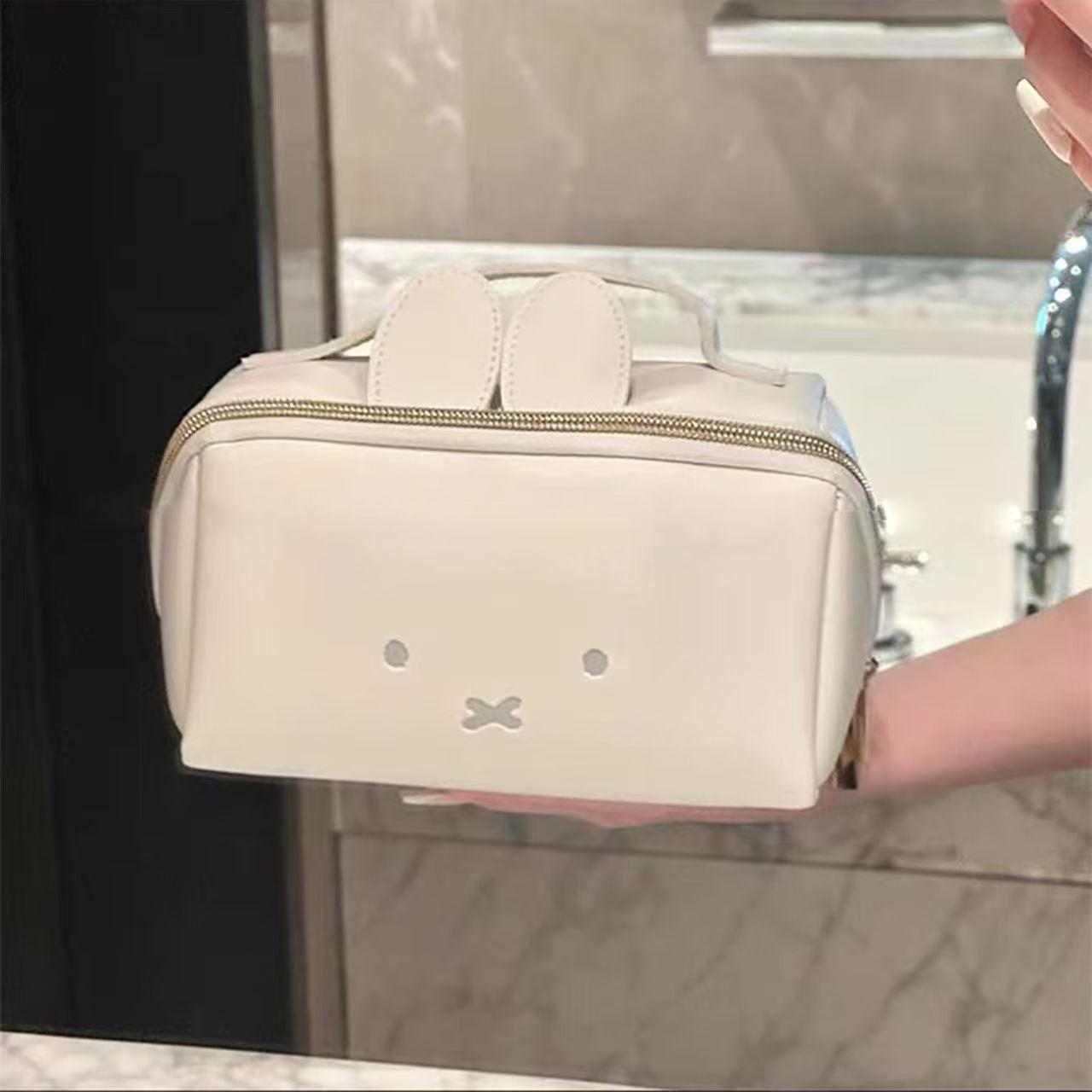 

Anime Miffy Rabbit Shape Hand Makeup Bag Multi-functional Portable Toiletry Storage Bag Washbasin Storage Bag Birthday Gifts