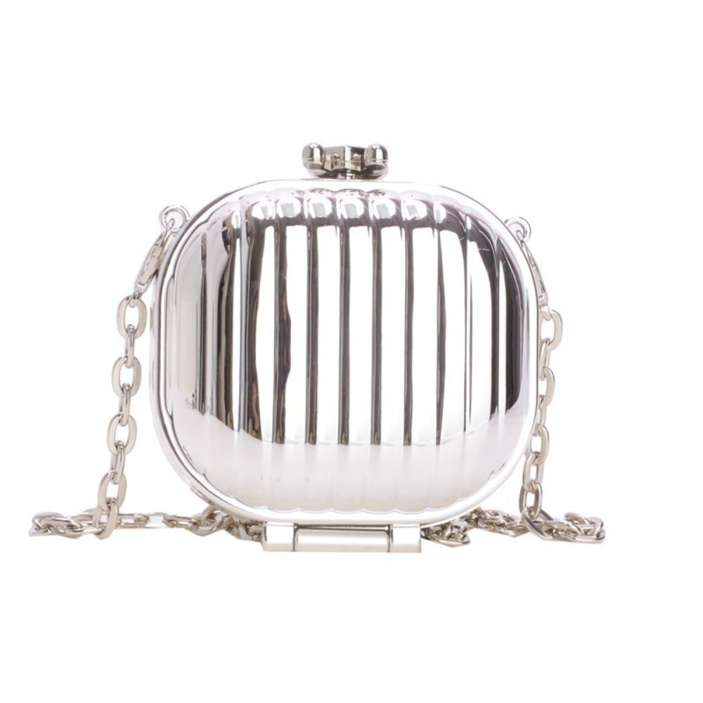 Fashion Mini Shoulder Bag Chain Strap Solid Color Mirror Banquet Bag Acrylic Crossbody Bag Women