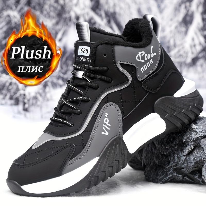 Men's Winter Snow Boots with Plush Lining Shoes for Outdoor Sports, Hiking, Travel and Camping Gear