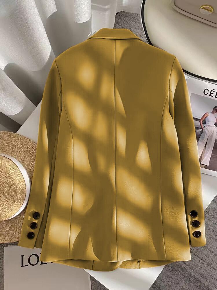 Women's Korean Style Loose Black Suit Jacket - Slimming, Small Size Blazer for Spring and Autumn 2025.