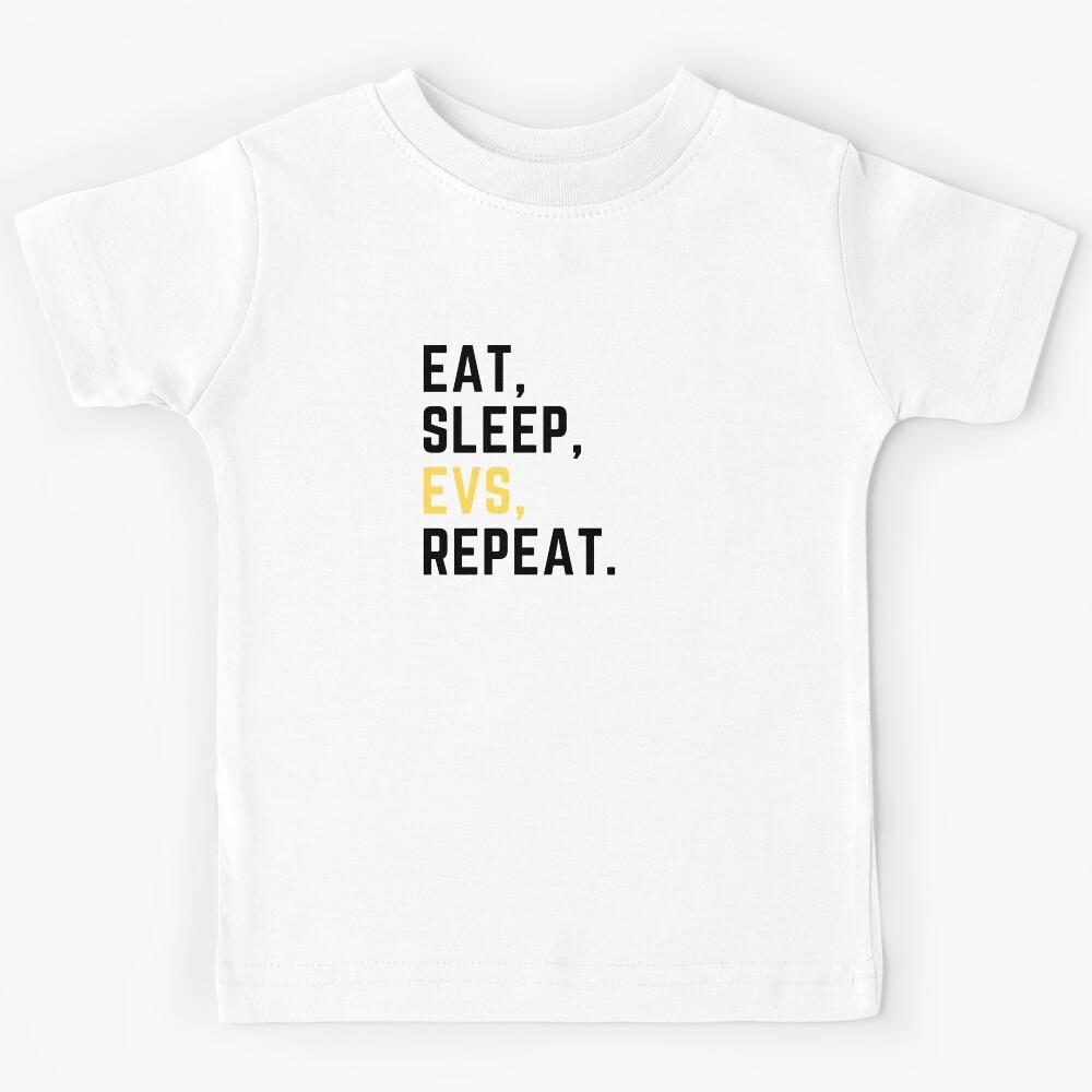 Eat sleep EVs repeat Kids T-Shirt 150
