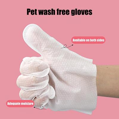Dog Washing Gloves Non Woven Soft Comfortable Gloves For Pet Grooming 6pcs Mild Cleaning Massage Gloves For Deep Cleaning