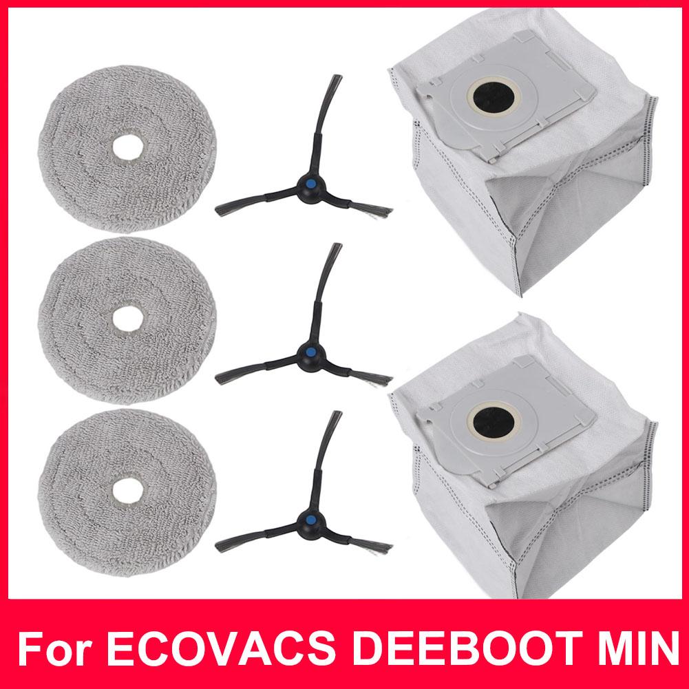 Replacement Cleaning Kit For Ecovacs Mop Cloth Dust Bag Side Brush Vacuum Cleaner Accessories Brush Mop Dust Bag Set China Mainland
