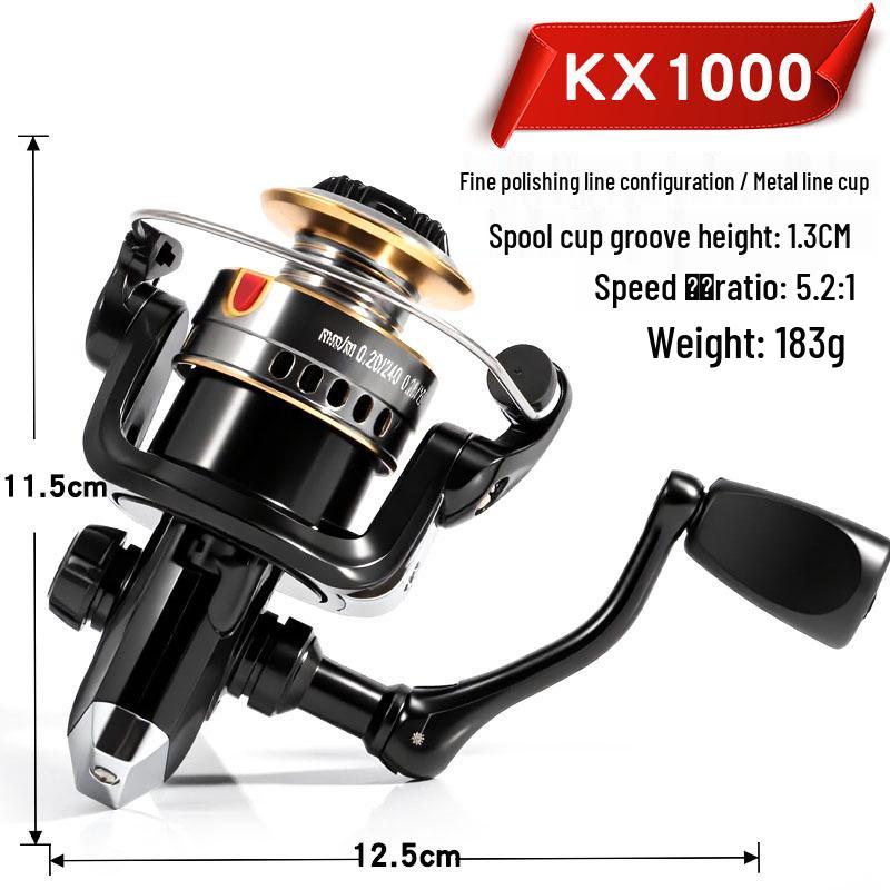 All-Metal Long Cast Sea Fishing Reel | Spinning Rod & Line Reel