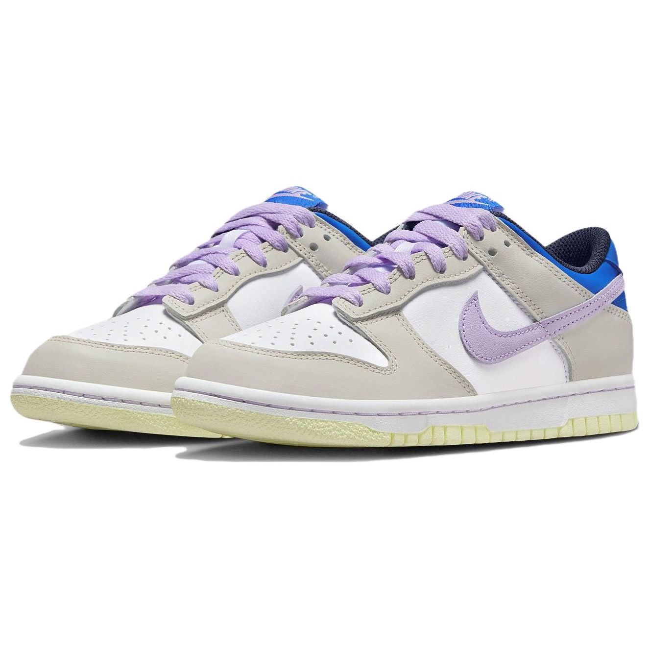 Nike Dunk Low GS Khaki Blue Pink Детские кроссовки Коричневый светло-оревово-коричневый — фото 3