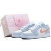 Air Jordan 1 Heartbeat Love Confession Basketball Shoes Women's Blue Pink IB7113-403(Team1992-SBOX)