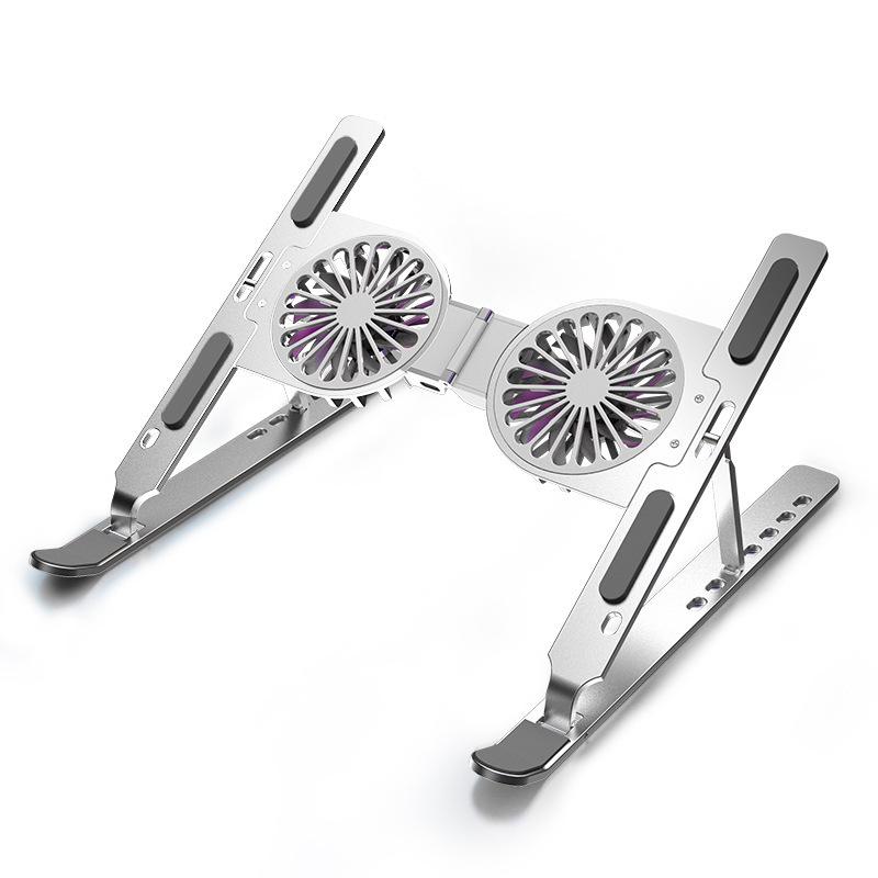C9Pro Aluminum Foldable Laptop Stand with Wind-Cooled Heat Dissipation and Height Adjustment