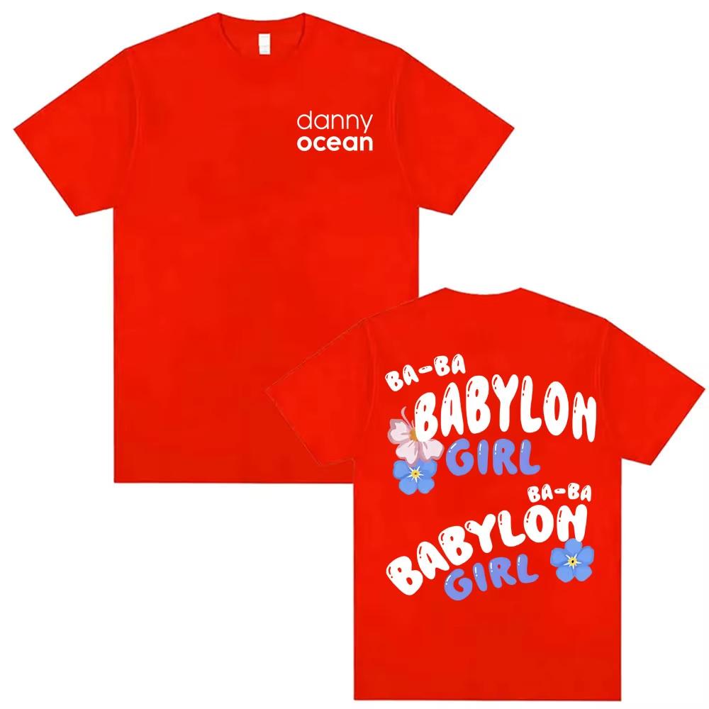 Rapper Danny Ocean Babyloh Girl T Shirt Unisex Women Casual Pure Cotton High Quality Tee Vintage Style Short Sleeved Top Streetwear