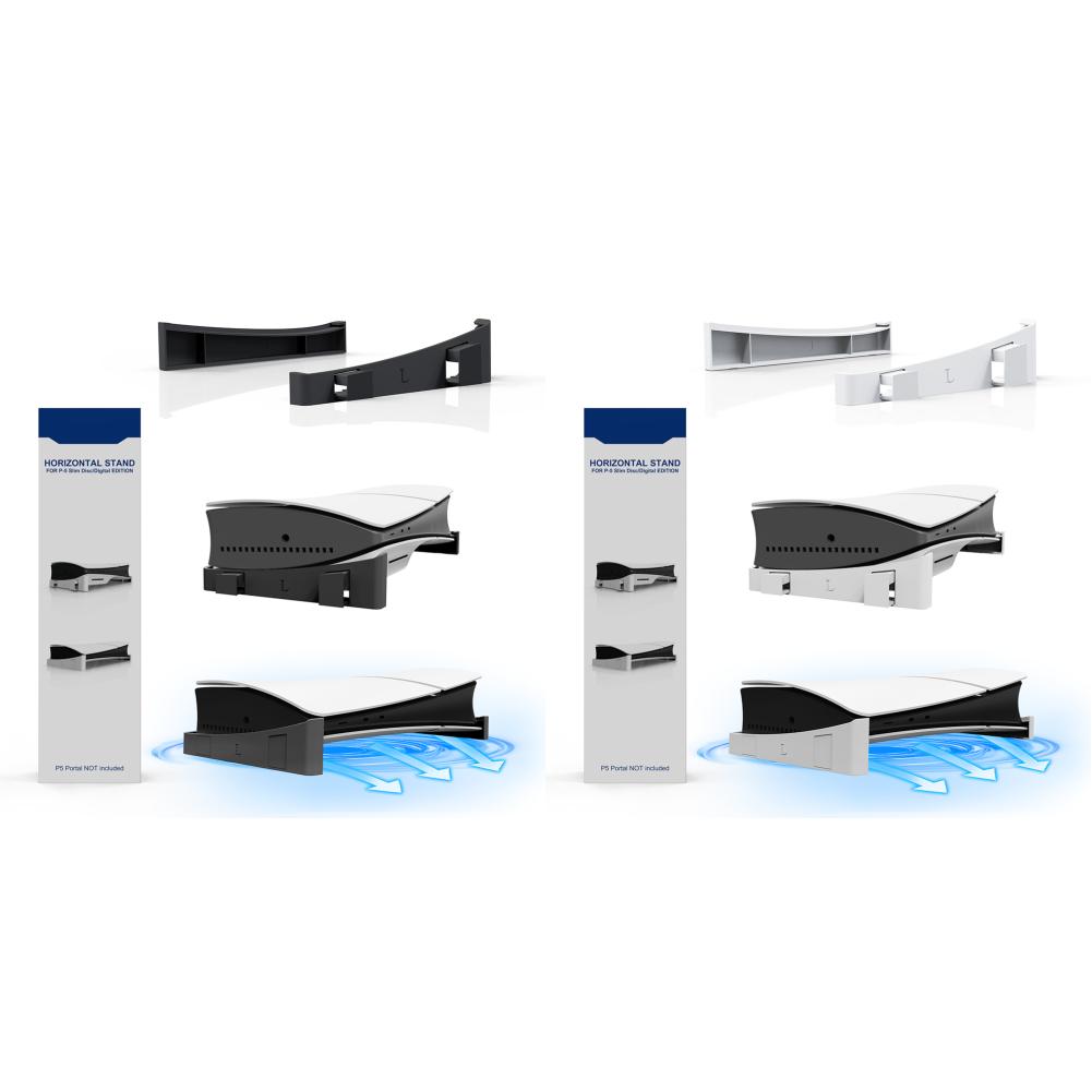 Horizontal Stand for PS5,with Anti-Slip Mads Base Stand Accessories Space Saving for Playstation 5 Slim Disc & Digital Edition