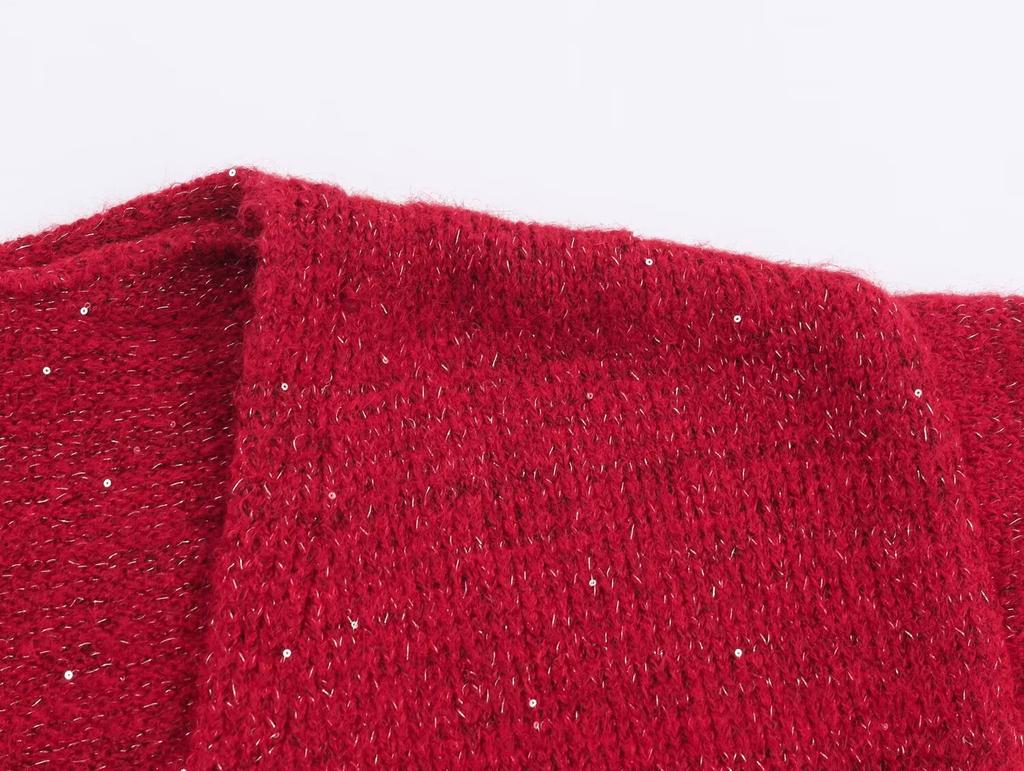 European and American style, new women's clothing, foreign style, fashionable, casual, classic, buckle-free knitted cardigan
