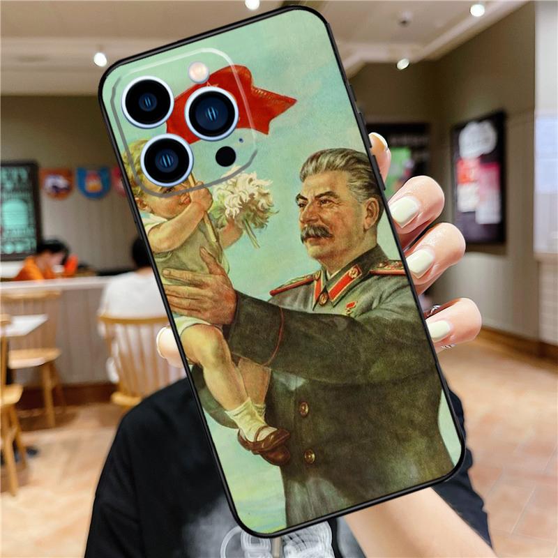 Soviet Union Leader Stalin Case For iPhone 17 16 14 13 12 11 15 Pro Max Mini Plus 16e 17 Air Bumper Cover Accessories