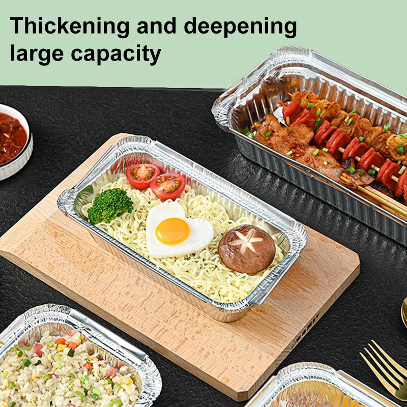 10/20/30/50 ks Hliníkové grilovací odkapávací misky s víčky pro grily na grilování, pečení 470 ml Grilovací odkapávací misky na tuk Kuchyňské náčiní