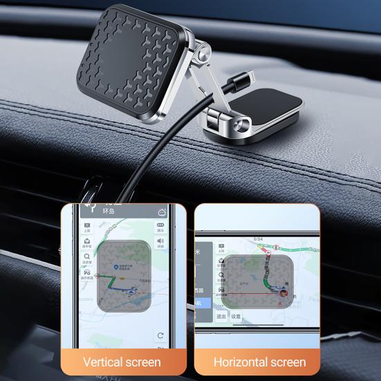 Car Phone Bracket Universal 360 Degree Rotation Silicone Pad Practical Navigation Mobile Support for Vehicle