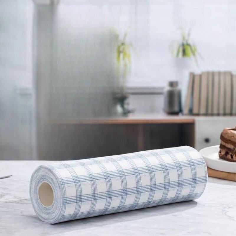 Disposable Kitchen Paper Towels Wet Dry Use Lazy Rags Thickened Large Roll Oil Absorbent Cleaning Cloth Household Kitchen Wipes