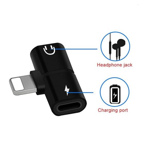 Mini Portable 8Pin Headphone Jack Adapter Charge Audio Converter for iPhone