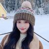Fair Island Wind Retro Ski Wool Hat Women's Winter Thickened Warm Ear Protection Hat Cold Bag Head Lei Feng Hat