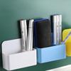 Magnetic Whiteboard Pen Holder Plastic Multifunctional Storage Box Organizer for Office Classroom Desk Accessories with Strong Adhesive Backing