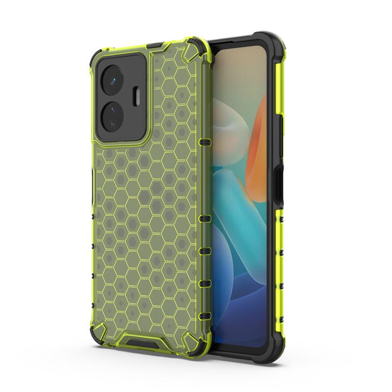 Vivo S18/V50 Clear Full-Cover Honeycomb Shockproof Phone Case