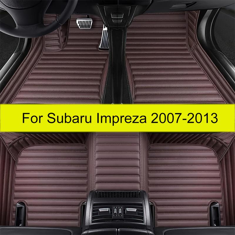 100% Fit Leather Auto Car Mats Floor Carpet Rugs For Subaru Impreza 2007 2008 2009 2010 2011 2012 2013 Waterproof Foot Pads