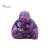 Carving Buddha Figurine Natural Stone Positive Healing Energy Colorful Hand-carved Decorative Sculpture Laughing Statue Desktop Decoration Birthday