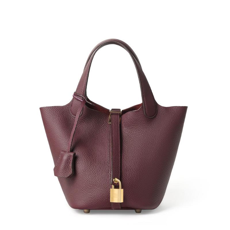 Bags New bucket bags Vegetable baskets Women's bags Leather handbags Bridal wedding bags Premium sense