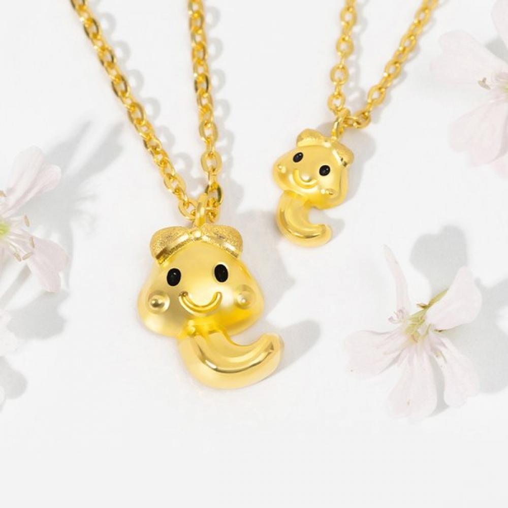 Porti 24k Gold Snake Ribbon Stone Necklace 1.875g