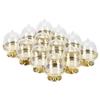 12er Set Mini Süßigkeitenbox Kuchenständer Cupcake Süßigkeiten Präsentationsplatte mit Deckel PartyzubehörBoden Gold