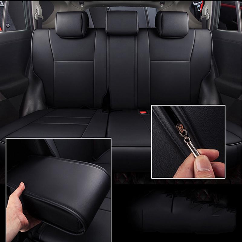 Custom Brand Made Fit Car Seat Cover For Toyota Rav4 2013 2014 2015 2016 2017 2018 Waterproof Leatherette Car Styling Auto Parts