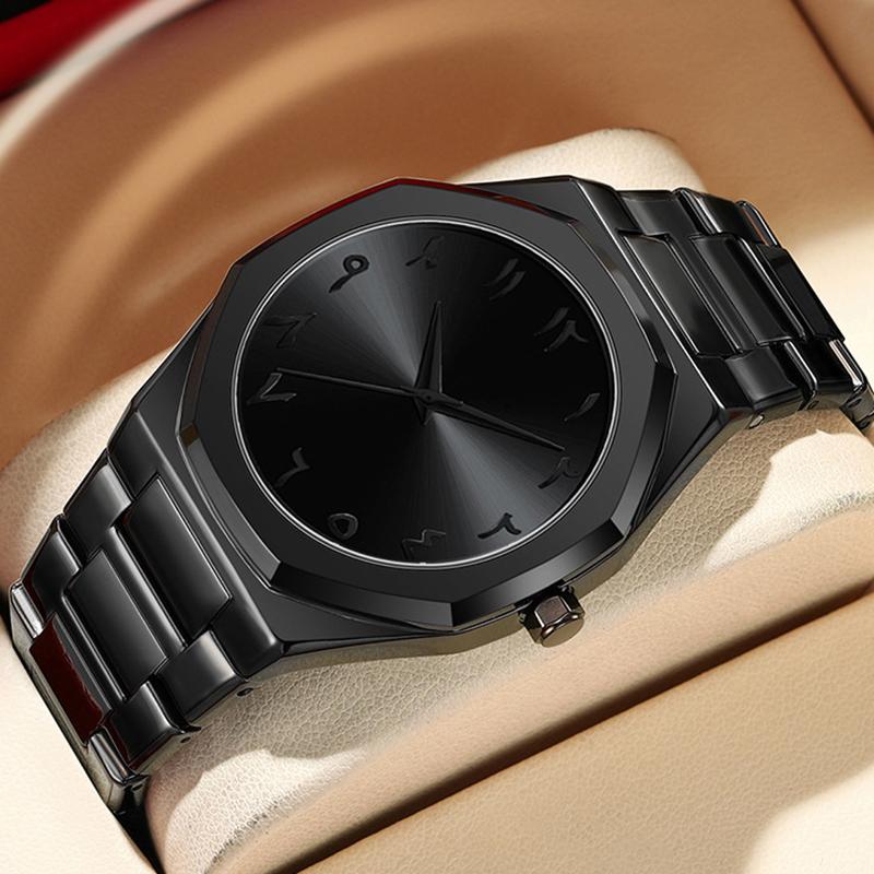 Stainless Steel Band Men Wrist Watches For Male Clock Top Brand Luxury Fashion Black Men Watches Quartz Wristwatches