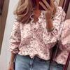 Wish spring and summer new long-sleeved ruffle shirt women's shirt