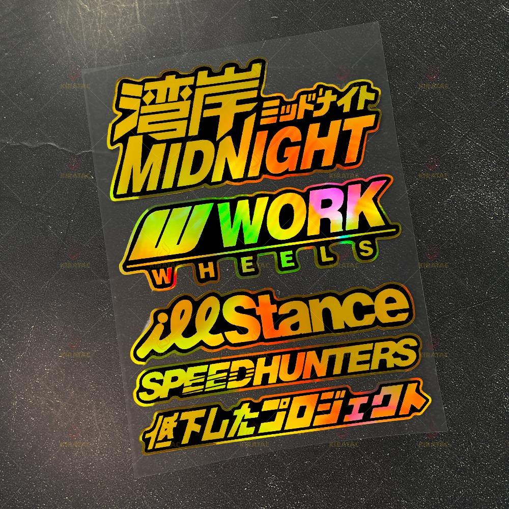 JDM Style Motorcycle Stickers Waterproof for Motorcycle Fuel Tank Helmet Fairings Car Trunk Scooters Body Universal Vinyl Decals