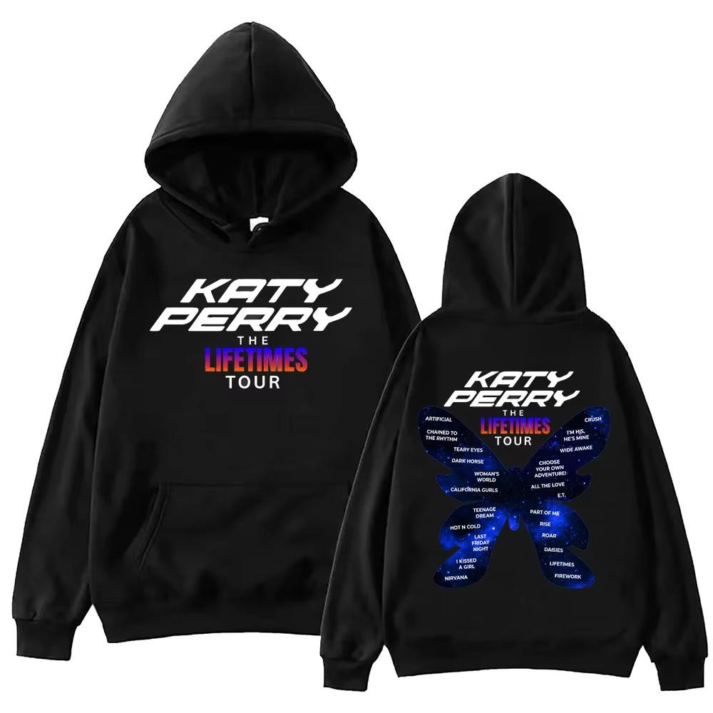 New Hot Sale Singer Katy Perry 2026 Fastivals Tour Hoodies Casual Unisex Streetwear Vintage Printed Sweatshirt Loose Cozy and Versatile