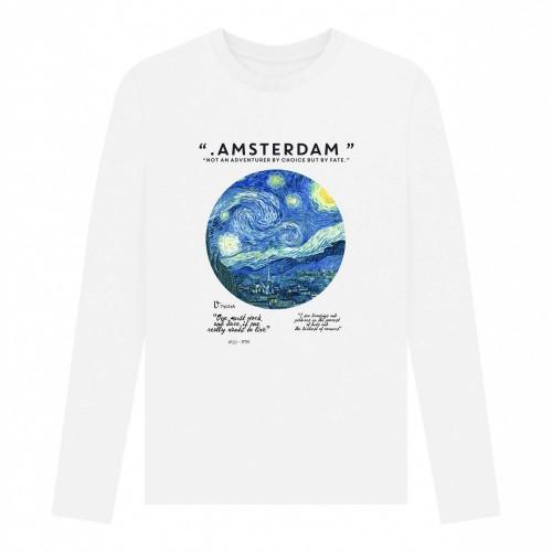 Apoh Unisex Adult Amsterdam Vincent Van Gogh Long-Sleeved T-Shirt
