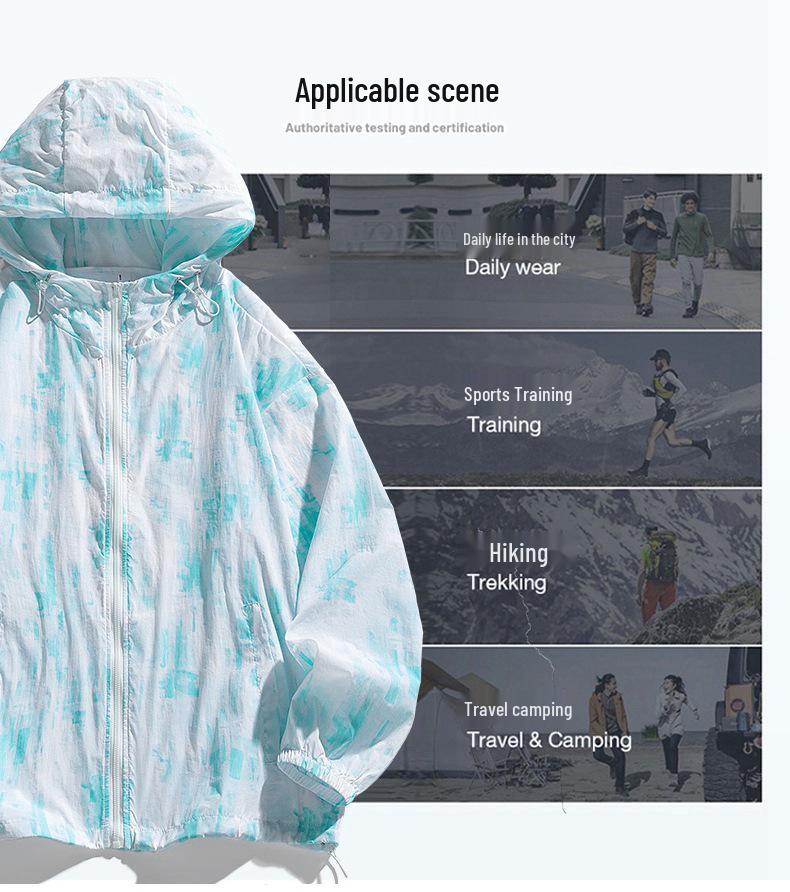 UPF50+ Lightweight Breathable Hooded Jacket for Men & Women - UV Protection & Quick-drying