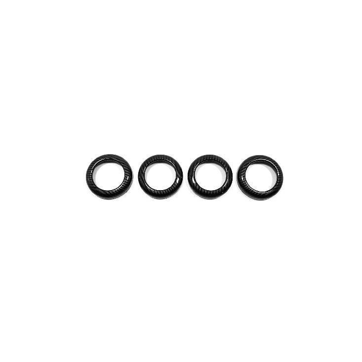 For BYD ATTO3/Yuan Plus   2024 ABS Car Door Horn Speaker Cover Trim Sticker Decoration Frame Auto Interior Accessories Carbon fiber