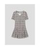 8SECONDS Check Pattern Dress Beige