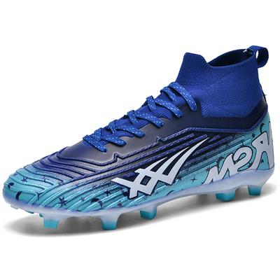 Unisex Football Boots High-top Rubber Tie High Elastic Socks Training Artificial Grassland Outdoor Sports Training Football Shoes